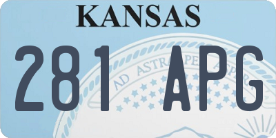 KS license plate 281APG