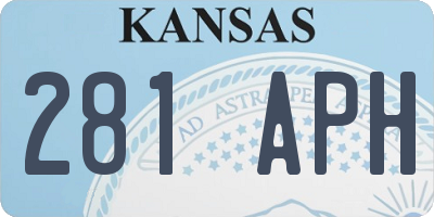 KS license plate 281APH