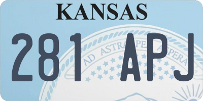KS license plate 281APJ