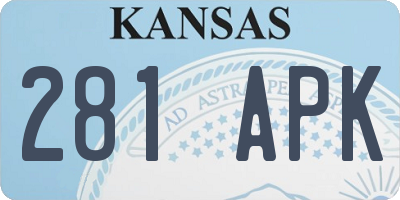 KS license plate 281APK