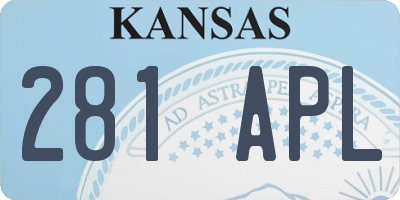 KS license plate 281APL