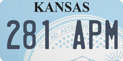 KS license plate 281APM