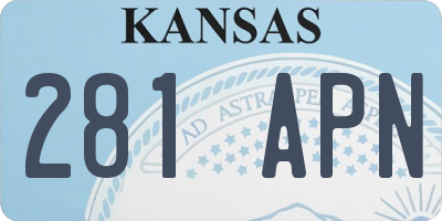 KS license plate 281APN
