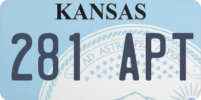 KS license plate 281APT