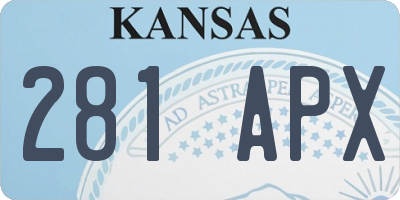 KS license plate 281APX