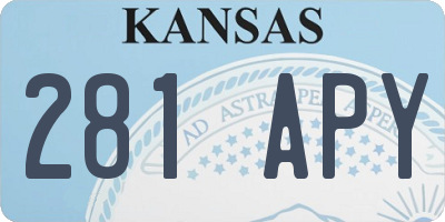 KS license plate 281APY