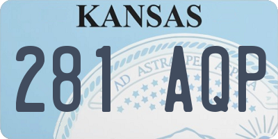 KS license plate 281AQP