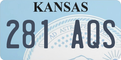KS license plate 281AQS