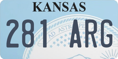 KS license plate 281ARG