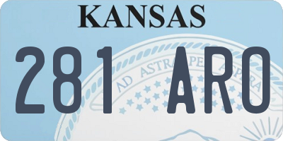 KS license plate 281ARO