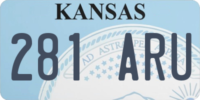 KS license plate 281ARU