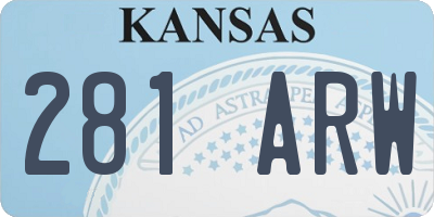 KS license plate 281ARW