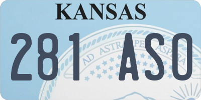 KS license plate 281ASO