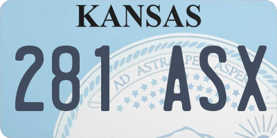 KS license plate 281ASX