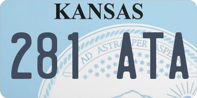 KS license plate 281ATA