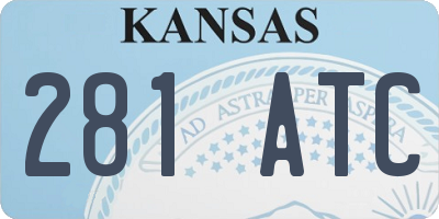 KS license plate 281ATC