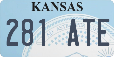 KS license plate 281ATE
