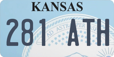 KS license plate 281ATH