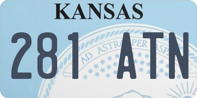 KS license plate 281ATN