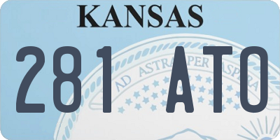 KS license plate 281ATO