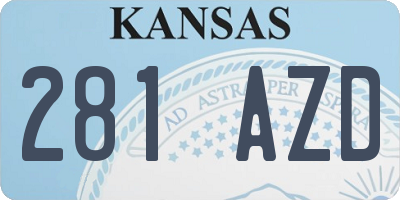 KS license plate 281AZD