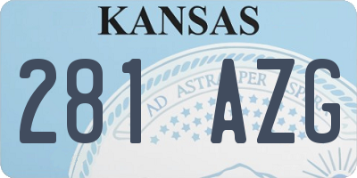 KS license plate 281AZG