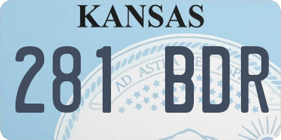 KS license plate 281BDR
