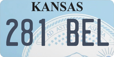 KS license plate 281BEL