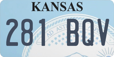 KS license plate 281BQV