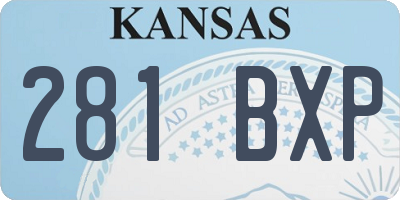 KS license plate 281BXP