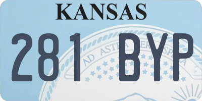 KS license plate 281BYP