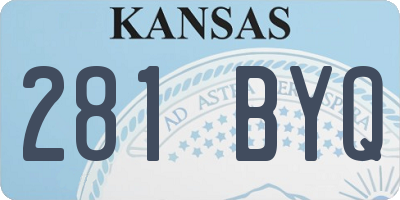 KS license plate 281BYQ