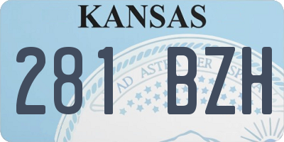 KS license plate 281BZH