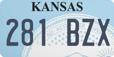 KS license plate 281BZX