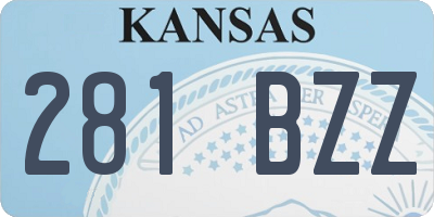 KS license plate 281BZZ