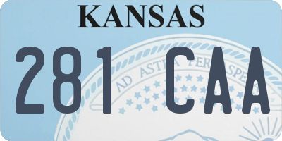 KS license plate 281CAA