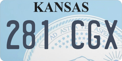 KS license plate 281CGX