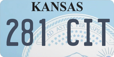 KS license plate 281CIT
