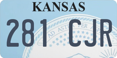 KS license plate 281CJR