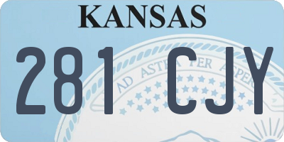 KS license plate 281CJY