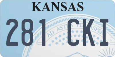 KS license plate 281CKI