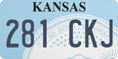 KS license plate 281CKJ