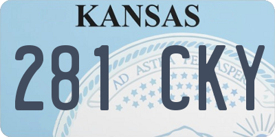 KS license plate 281CKY