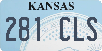 KS license plate 281CLS