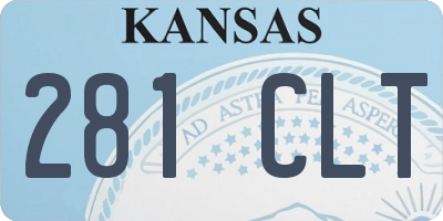 KS license plate 281CLT