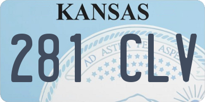 KS license plate 281CLV