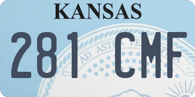 KS license plate 281CMF