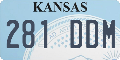 KS license plate 281DDM