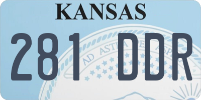 KS license plate 281DDR