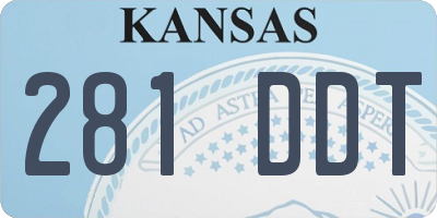 KS license plate 281DDT